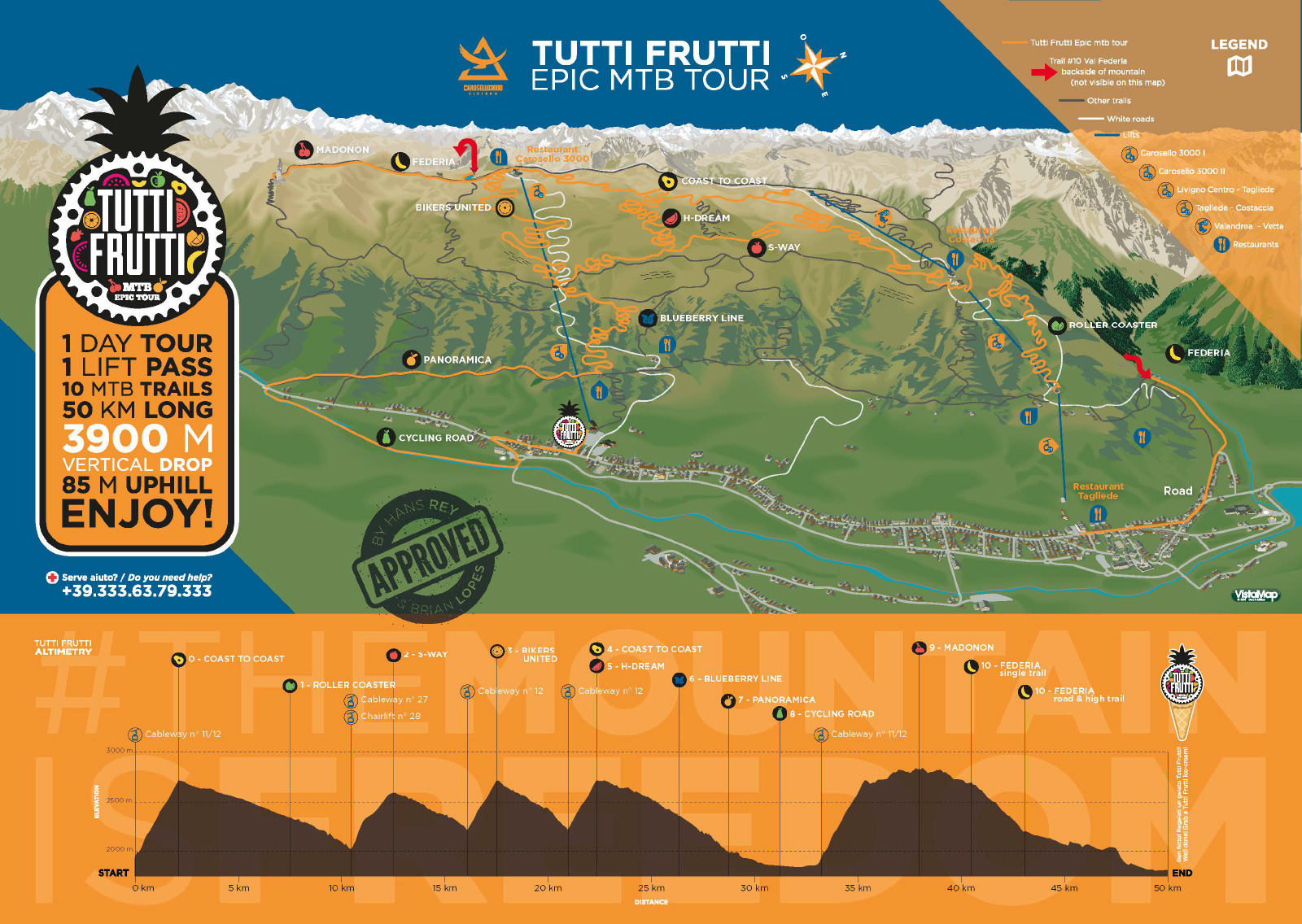 Mappa del Tutti Frutti Epic Tour